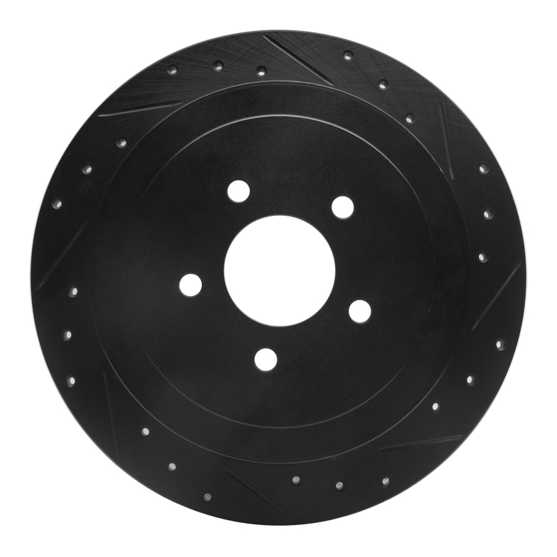 Lincoln Town Car Brake Rotor (1) - Rear Right - R1 Concepts - Drilled & Slotted - Black - `03-`11 Lincoln Town Car Brake Rotor (1) - Rear Right - R1 Concepts - Drilled & Slotted - Black - `03-`11
